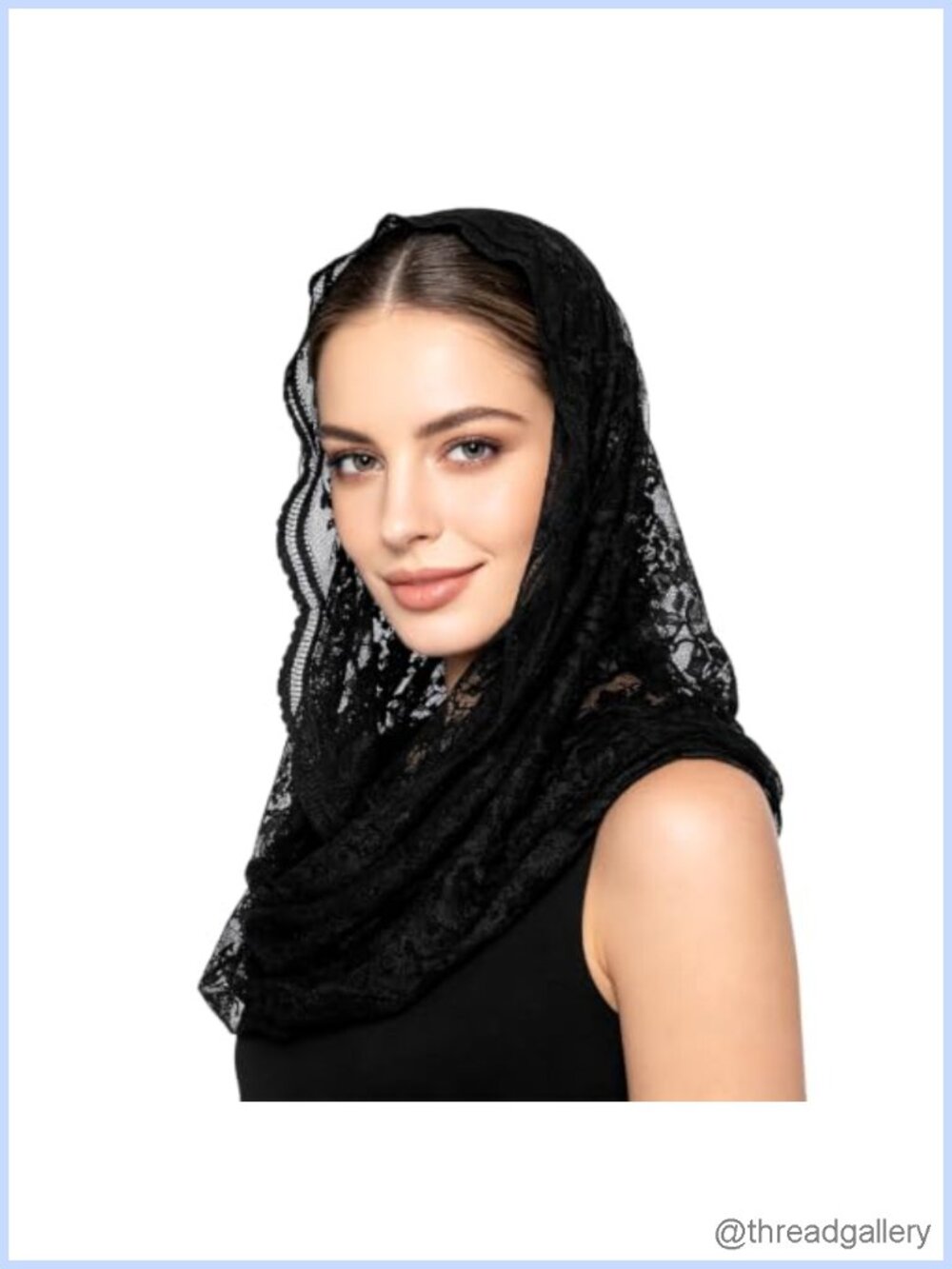 Infinity Lace Veil Scarf Tulle Polyester Church Bridal Mantilla Head Covering